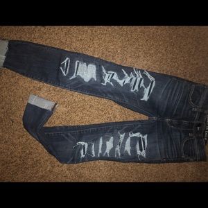 Super distressed American eagle jeans